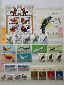 Známky - fauna - vtáctvo - série - 5