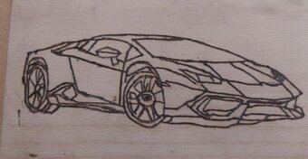 Autá vypálené do dreva. - 5