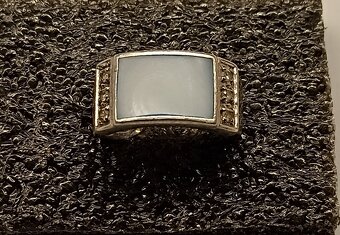 Strieborný prsteň s kameňom - 5