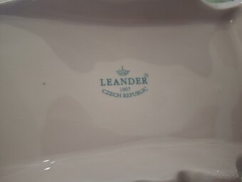 Leander ružový pozlátený porcelánový set - 5