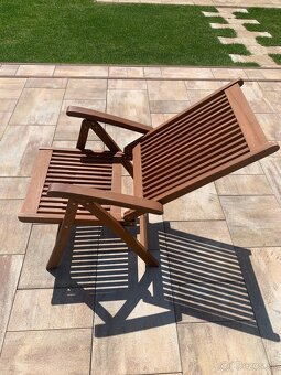 Polohovatne kreslo - teak - 5