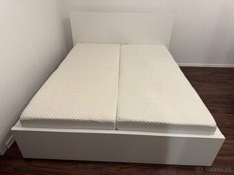 Posteľ MALM (IKEA) 160x200 + matrace + rošty - 5