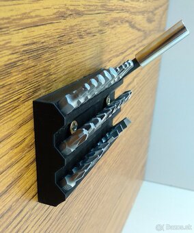 Nástenný držiak na bity 1/4" (6,3 mm) – praktický organizér - 5