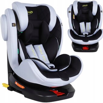 Nová autosedačka 40-150cm, otočná, ISOFIX - 5