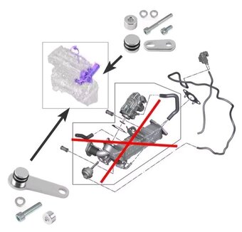 BMW zaslepenie EGR N47N,B47 - 5