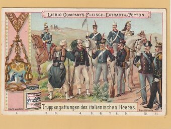 Vojenské litografie 1885 reklama 6 ks - 5