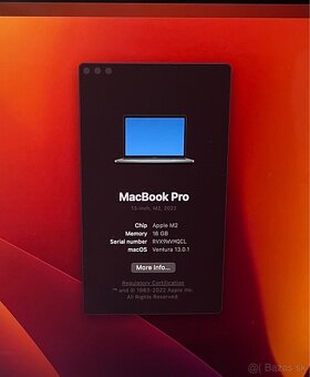 NOVÝ - Macbook Pro 2022 M2 -13”, 16GB RAM - 5
