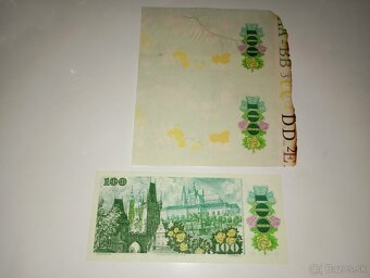 BANKOVKY 100 KČS 1989, VZÁCNÁ SÉRIE A ROZPRACOVANÝ TISK - 5