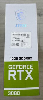 Predám Geforce RTX 3080 10GB RAM GDDR6X - 5