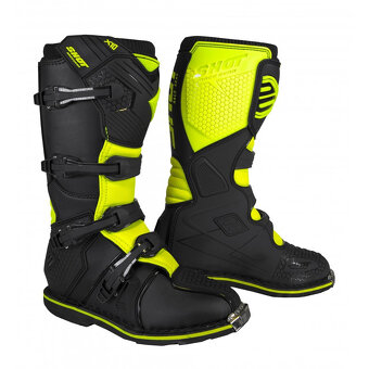 SHOT topánky boty mx čierno-žlté fluo - 5
