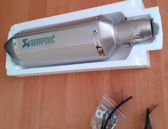 Nový - Ladený športový univerzálny moto výfuk + DB Killer - 5