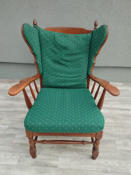 Kreslo s vysokým operadlom dánske. - 5