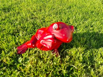 Žába porcelánová, kolorovaná, purpurová - 5