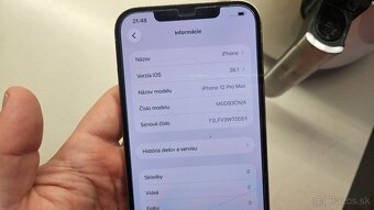 Apple iPhone 12 Pro Max 128GB - jemná puklina, nová bat. - 5