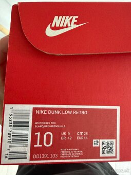 Nike dunk low retro uk 9 eu44 - 5
