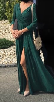 Trblietavé spoločenské šaty M L XL - 5
