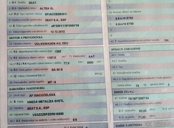 Seat Altea XL 1.2 TSI 2012 predám PIATE DVERE, MOTOR CBZ - 5