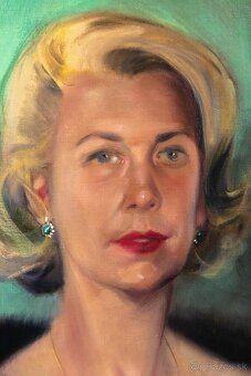 Potrét ženy , Géza T. Biró, olej na plátne, 900 × 700 mm - 5