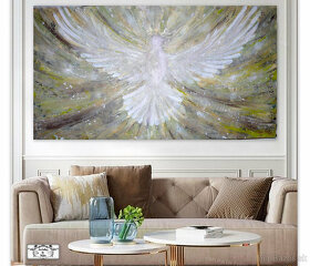 Obraz "Strážne krídla 3D malba ( 130x70 cm) - 5