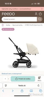 CYBEX Kočík športový Eezy S Twist+ 2 BLK Canvas White Gold - 5