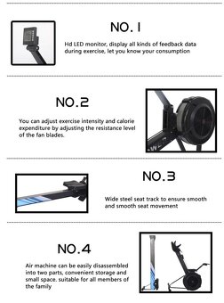 veslovaci trenazer (air rower) - 5