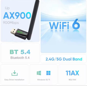 wi-fi 6 DUAL-BAND WIRELESS NETWORK CARD - 5