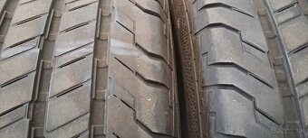 Predám 4ks slušné letné 215/65r16C Continental na dodávku - 5