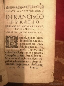 Absolútna Rarita z zamockej knižnice Sinopsis z r. 1645 - 5