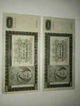 BANKOVKY 1000 K 1942, JEDNOPÍSMENNÉ SÉRIE - 5