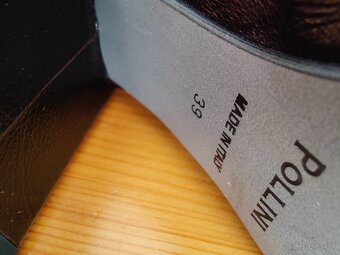 Dámske kožené členkové čižmy POLLINI - 5