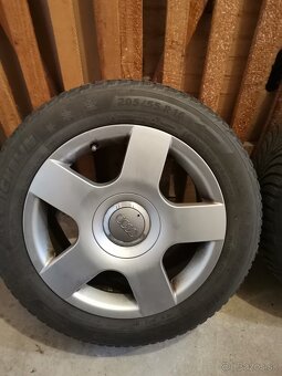 Hliníkové disky 16" 5x112 Audi A3 zimné pneu 205/55 r16 - 5
