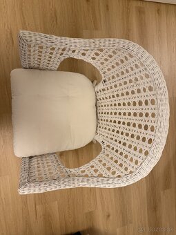IKEA biele prútené kreslá - 5