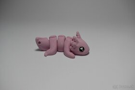mini ohybný axolotl - 3D tlač - "Handmade" - 5