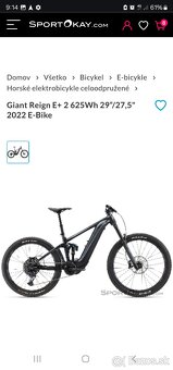 Elektrobicykel Giant Reign E+ 2 625Wh 29"/27,5" - 5