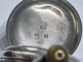 Strieborné, vreckové hodinky. - 5