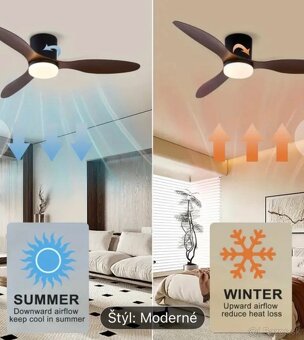 Predám stropný ventilátor s led osvetlením - 5