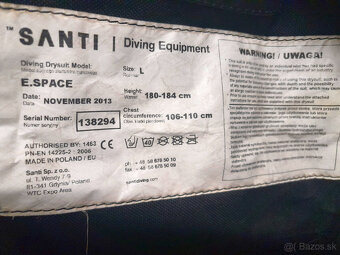 Na predaj suchý potápačský oblek SANTI ESPACE - 5