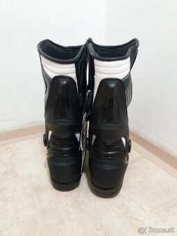 Moto Kožené Čižmy Sports White - 5