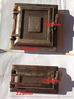 Liatinové dvierka na pec sada 7 - 5