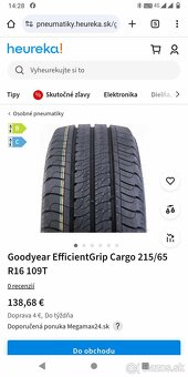 16" sada VW + 215/65 16C letné pneu. - 5