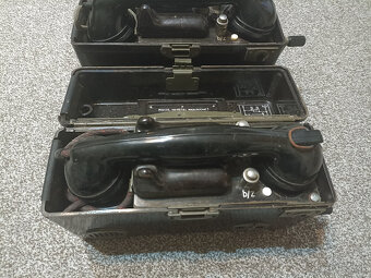 2x starý retro poľný telefon (vojenský telefon) - 5