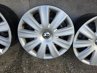 Vw plechové disky 5x112 r16 + org. VW Puklice r16 - 5
