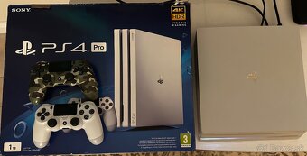 PS 4  PRO 1 TB WHITE - STAV AKO NOVÝ + 2x ovládač - 5