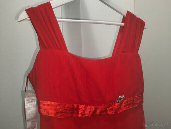 Šifónové spoločenské šaty na ramienka - 5