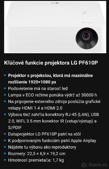 Full HD Led projektor LG PF610P - 5