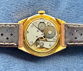 Československé mechanické vintage retro hodinky PRIM Zlaté z - 5