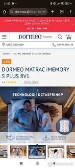 Dormeo matrac iMEMORY S PLUS 90x200 - 5