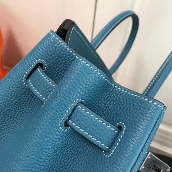 Kabelka Hermès Birkin 30 talianská modrá - 5
