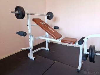 Predám kompletnú domácu posilňovaciu výbavu Klarfit + príslu - 5