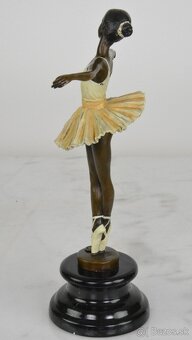 Bronzová soška - Baletka - kolorovaná - 5